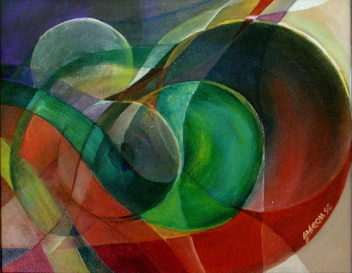 SPHERES (14X18) OIL on CANVA
