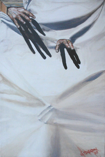 GIVE ME A HAND (36X24) OIL on CANVAS